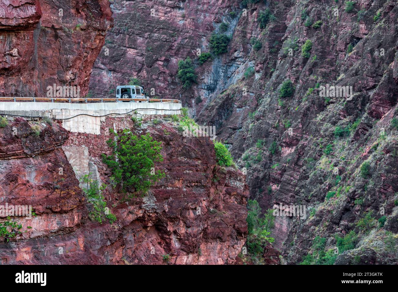 France, Alpes Maritimes, Rigaud, Gorges du Cians, departmental road D28 Stock Photo