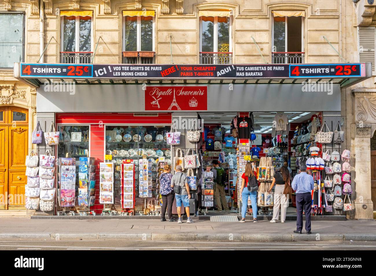 France, Paris, Paris souvenir store, boulevard de la Chapelle Stock Photo