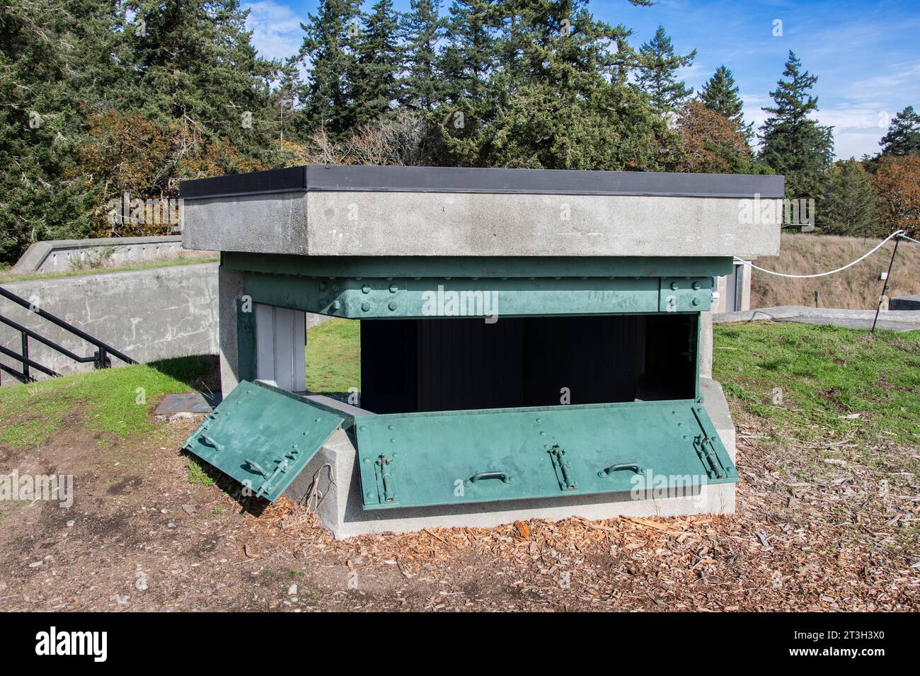 Upper battery look out at Fort Rodd Hill & Fisgard Lighthouse National Historic Site in Victoria
