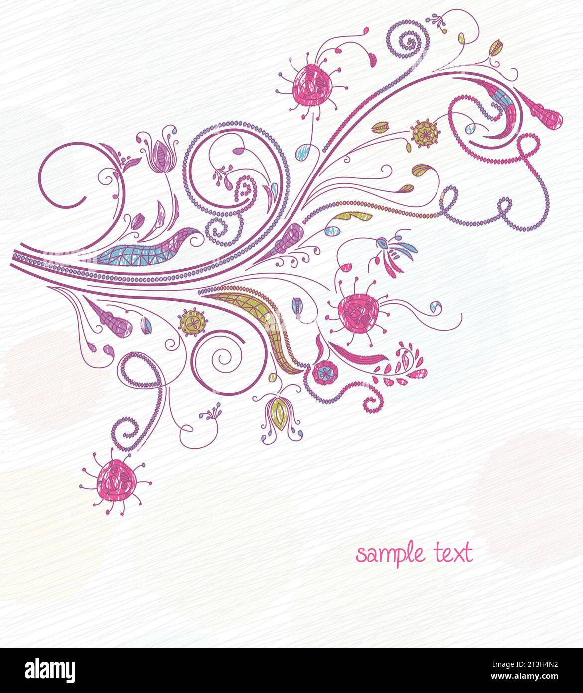 Doodles floral background Royalty Free Vector Image Stock Vector Image ...