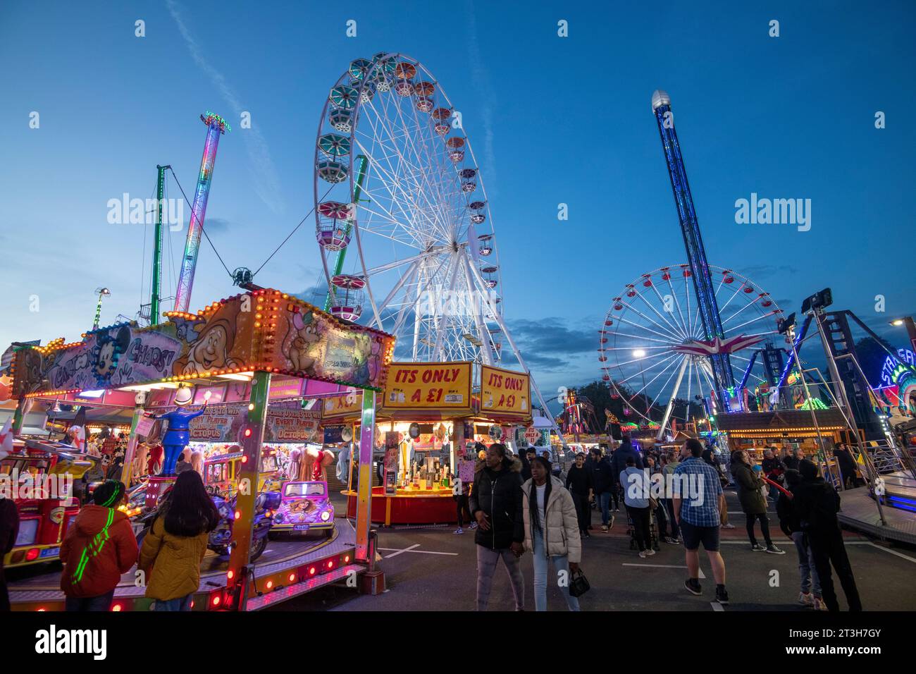 Early evening at Goose Fair, Nottingham Nottinghamshire England UK Stock Photo Alamy