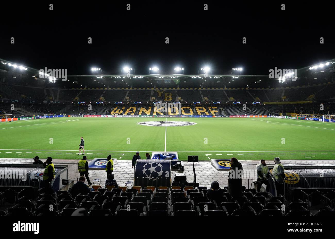 A general view inside the stadium ahead of the UEFA Champions League Group G match at the Wankdorf Stadium in Bern, Switzerland. Picture date: Wednesday October 25, 2023. Stock Photo