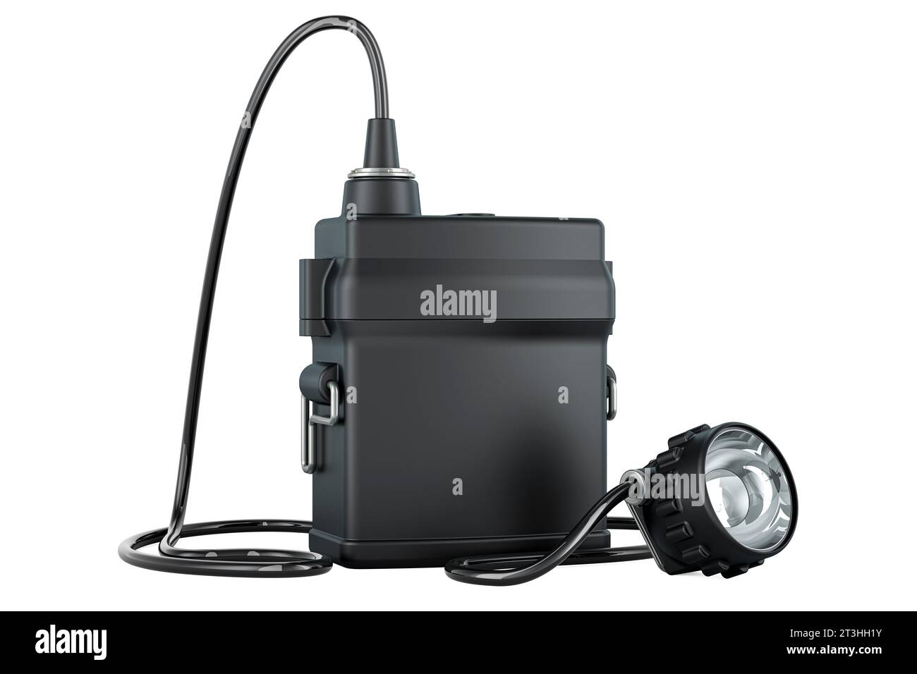 Rechargeable Mining Headlamp. Miners Cap Lamp, 3D rendering isolated on