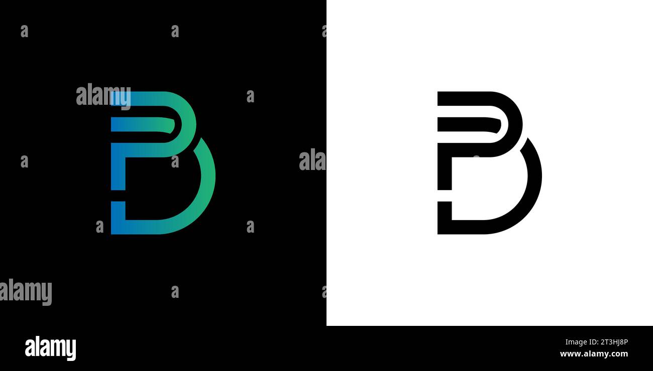 PD DP Logo, PD DP Monogram, Initial DP PD Logo, Letter DP PD Logo, Icon, Vector Stock Vector