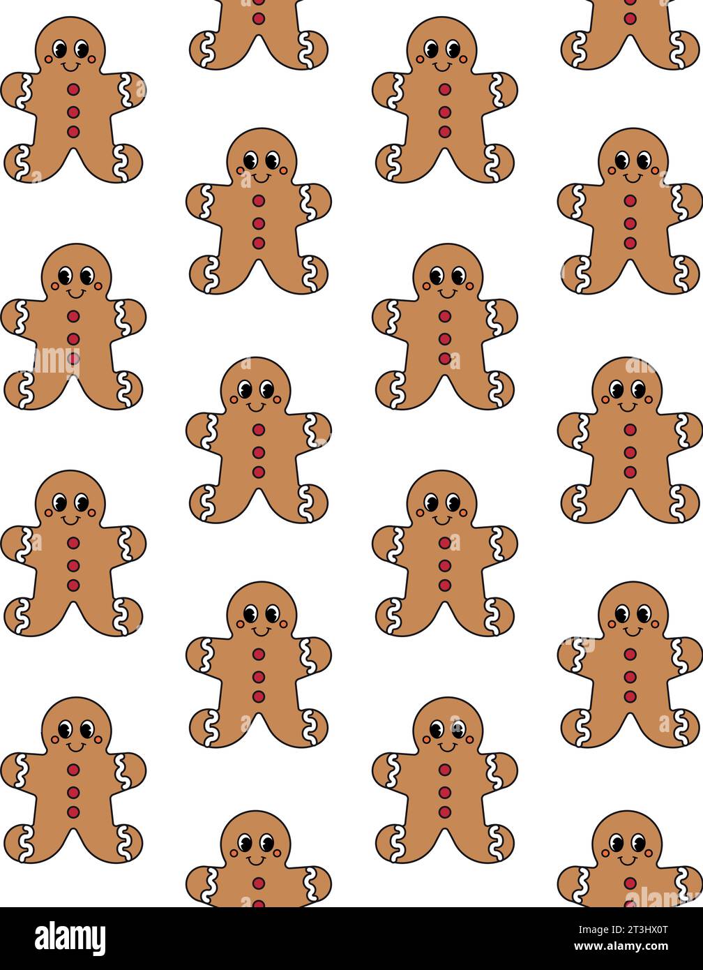 Gingerbread man repeat pattern Cut Out Stock Images & Pictures - Alamy