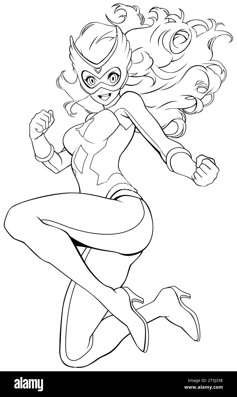 Superhero Flying Drawing