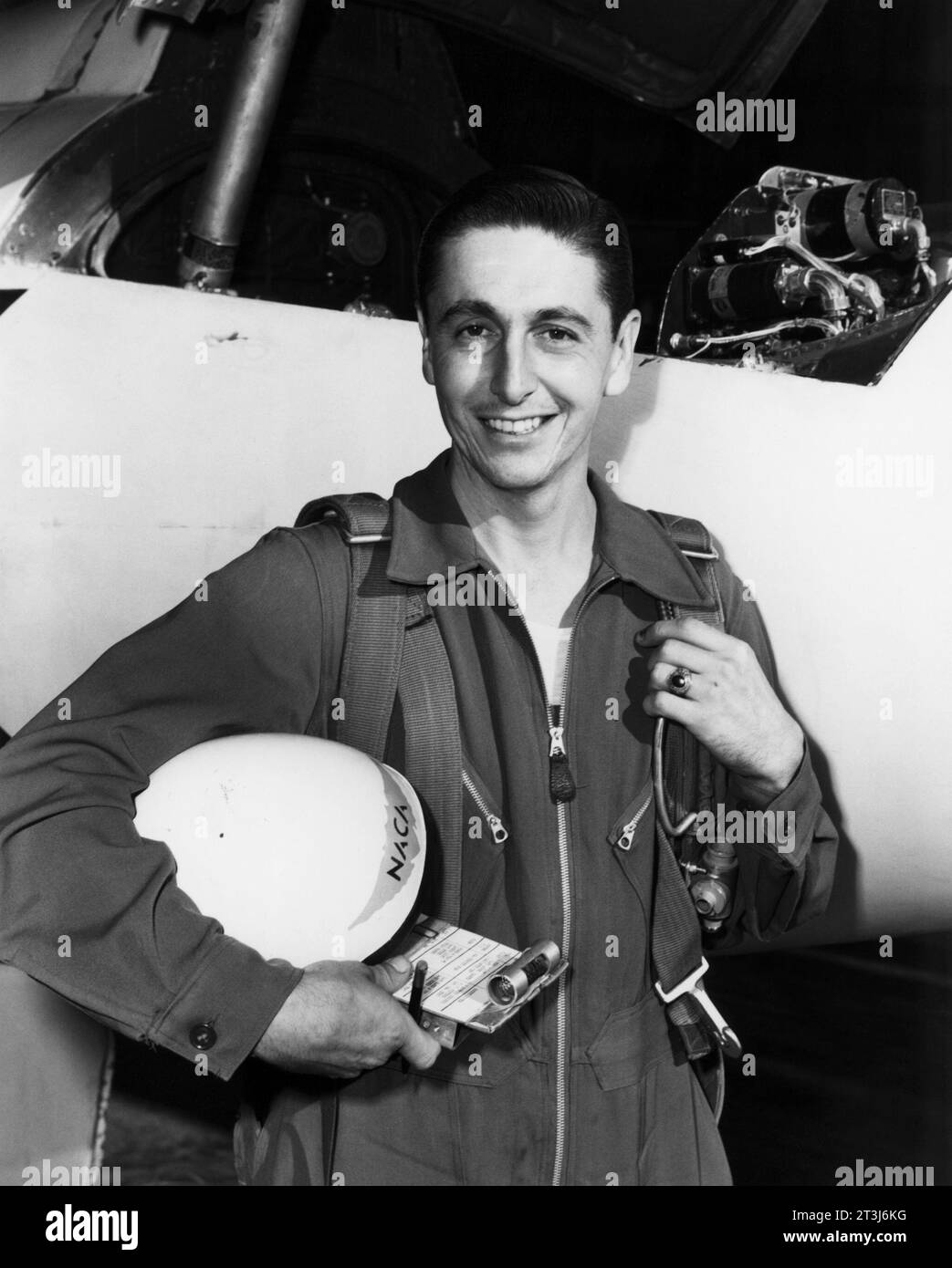 Albert Scott Crossfield (1921 – 2006) American naval officer and test pilot. Stock Photo