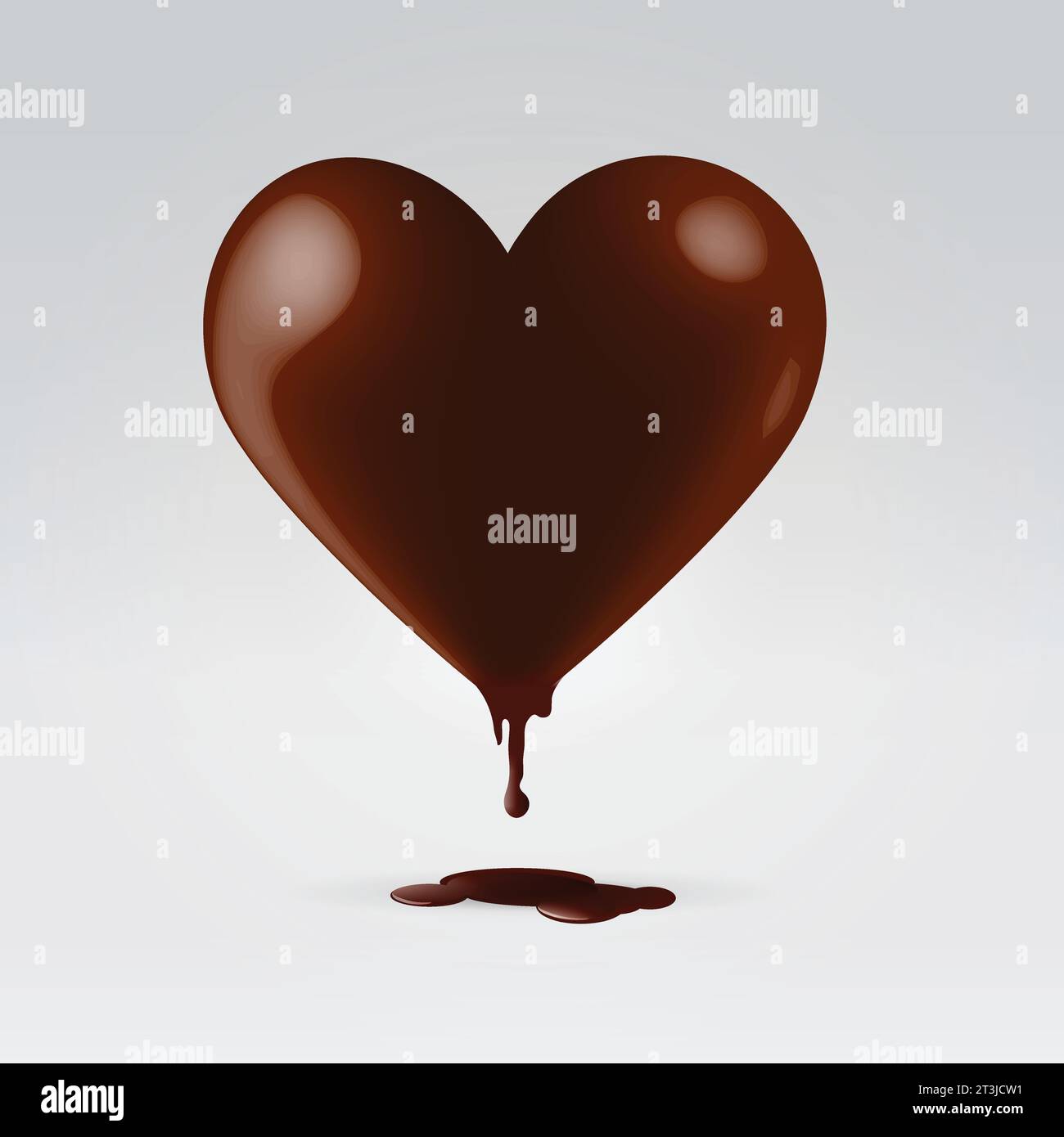 Chocolate dripping hot heart Royalty Free Vector Image Stock Vector ...