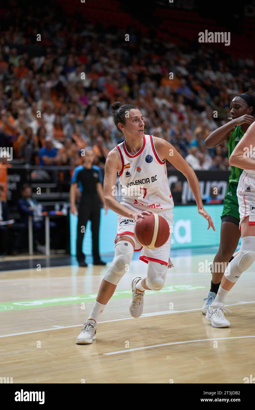 Alba Torrens of Valencia Basket in action during the Euro League Womens round 4 on october 25, 2023 at Pavillon Fuente de San Luis  (Valencia ,Euro Le Stock Photo