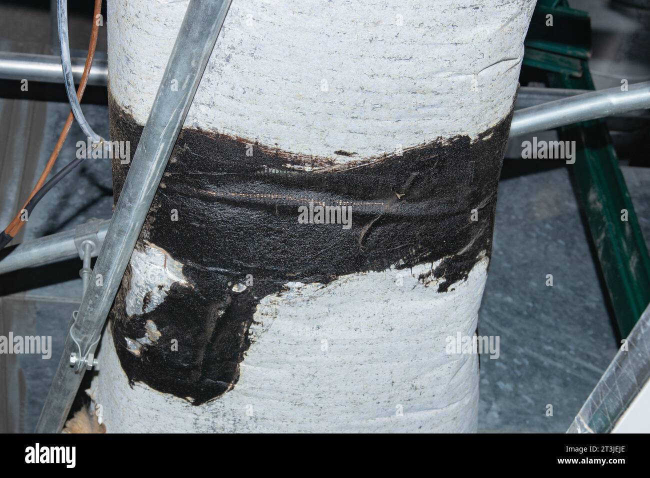 Duct mastic containing asbestos insulation above ceiling in a Florida