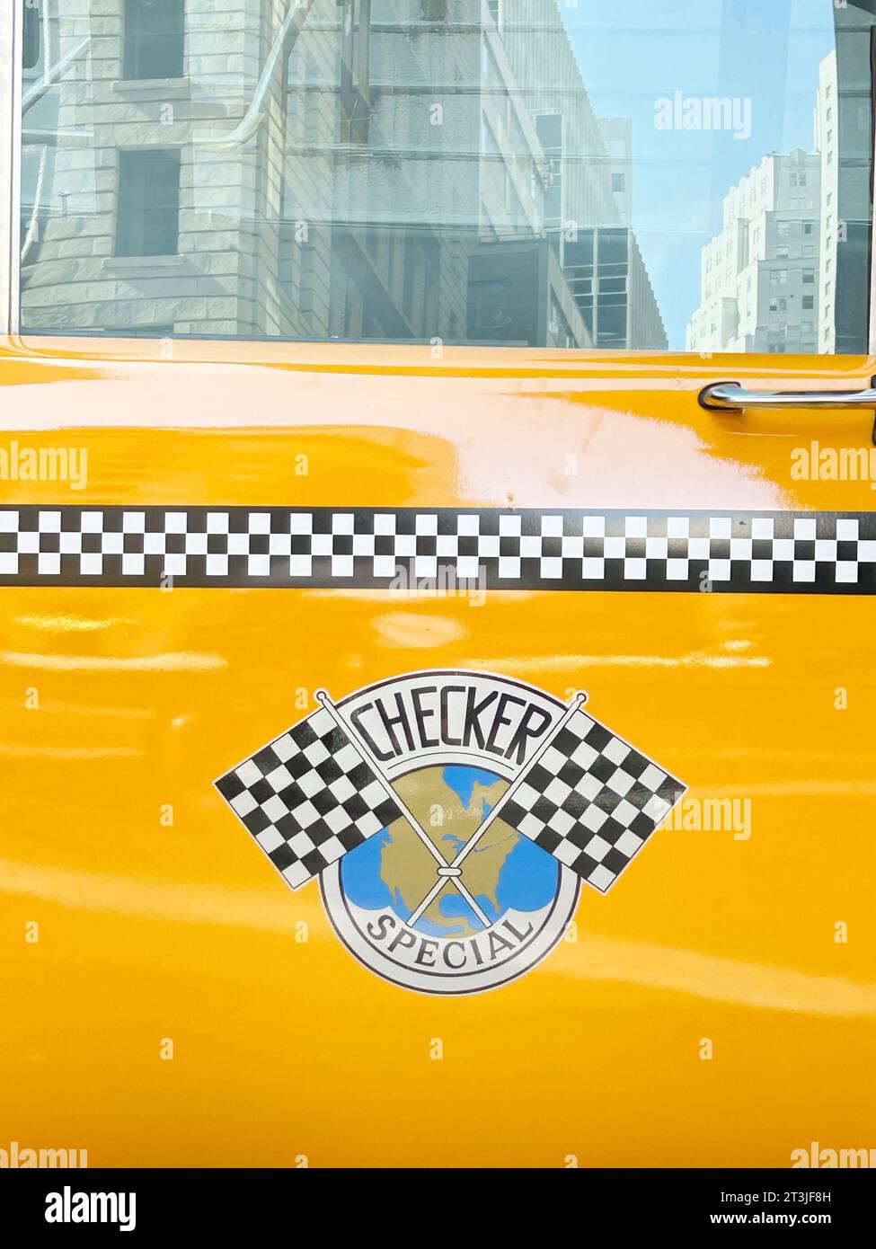 Close-up View Of Vintage Checker Cab Logo, New York City, New York, Usa 