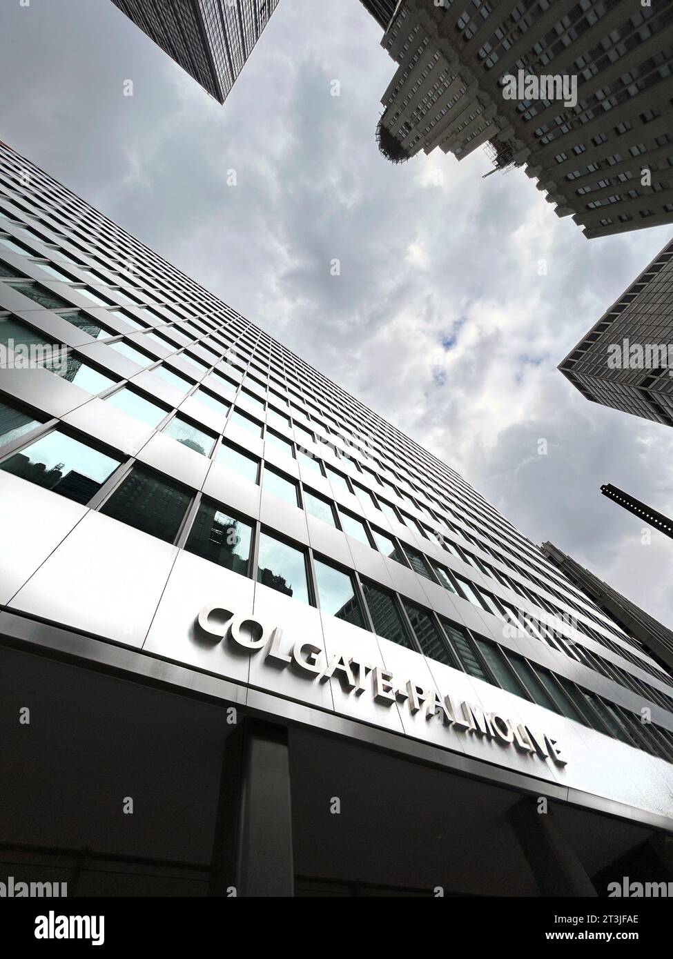 Low angle view of Colgate-Palmolive Corporate office building, Park Avenue, New York City, New York, USA Stock Photo