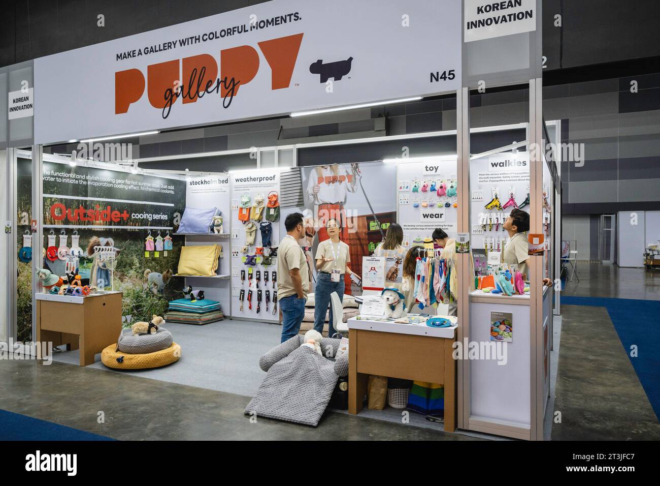Bangkok, Thailand. 25th Oct, 2023. A booth of Puppy Gallery pet