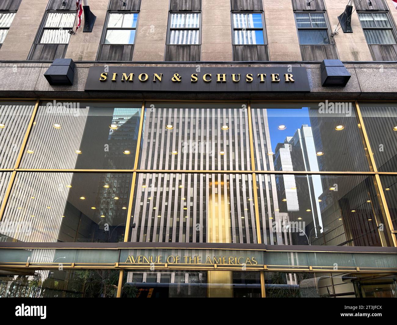 Simon & Schuster Publishing, 1230 Avenue of the Americas, New York City, New York, USA Stock Photo