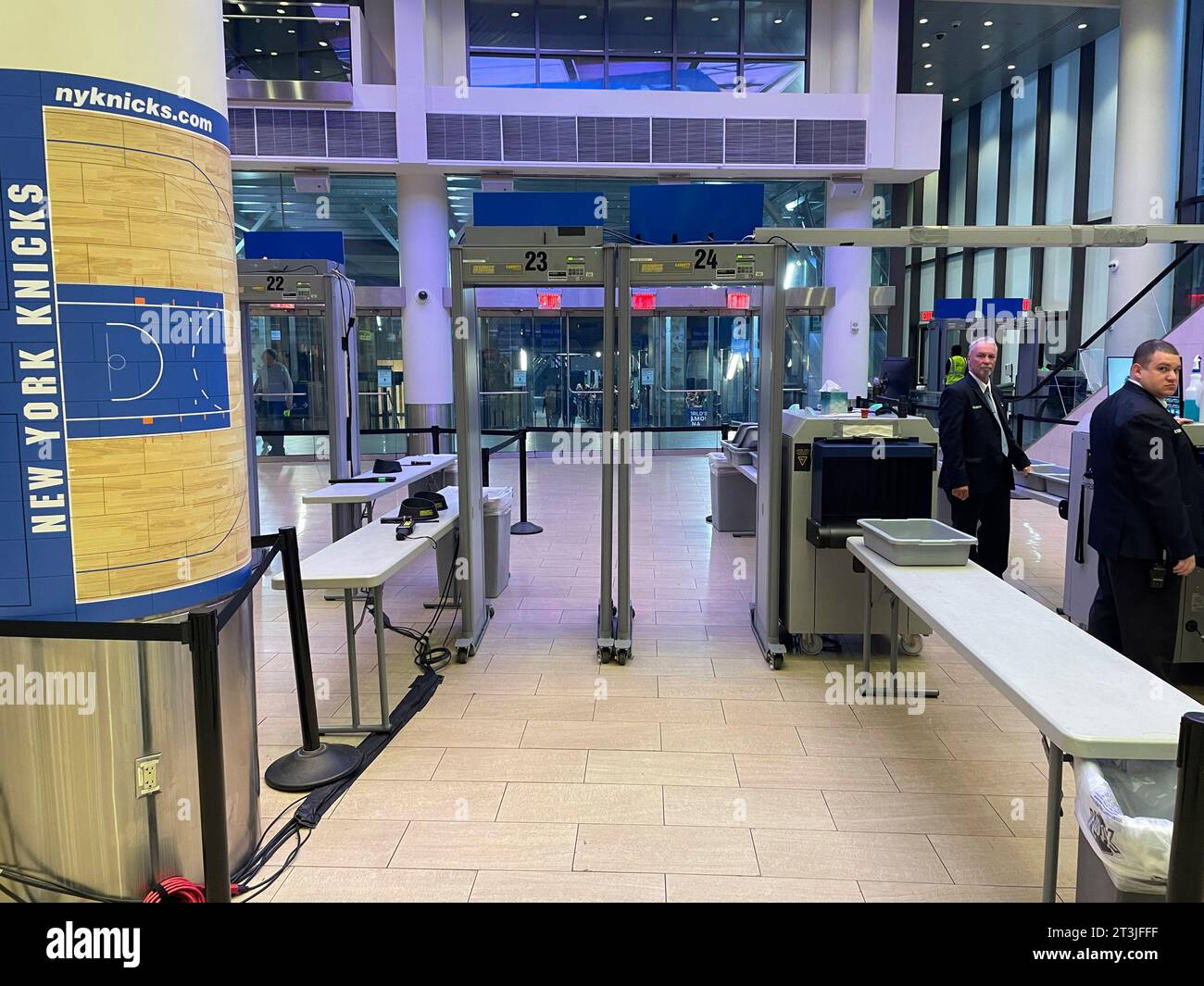Security system, Madison Square Garden, New York City, New York, USA Stock Photo
