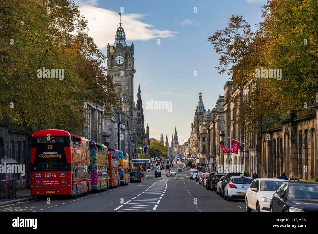 Princes Street, The Balmoral Hotel Tower, Edinburgh, Scotland, United Kingdom Stock Photo