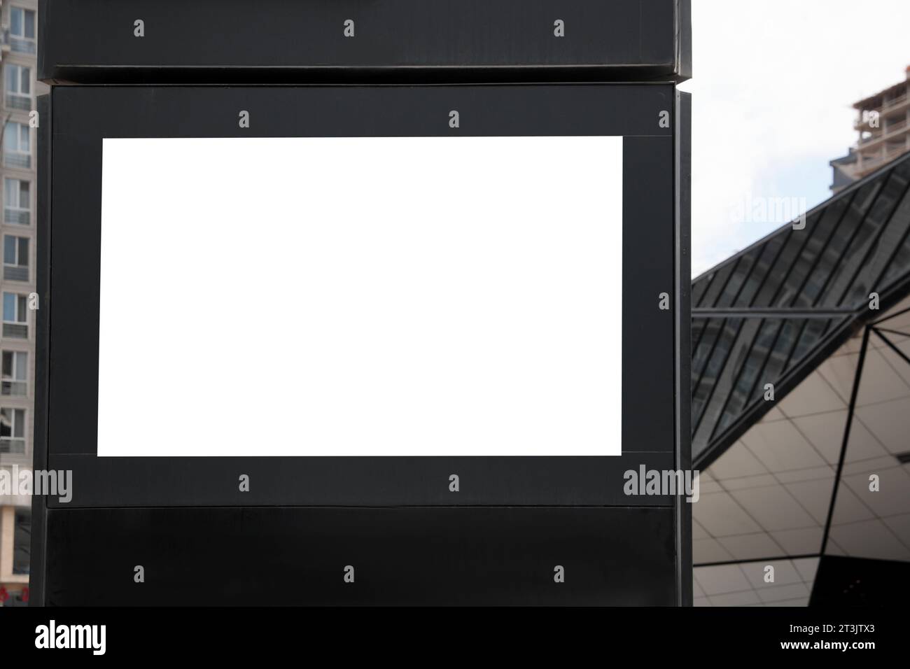 Empty signboard in city. Mock-up for design Stock Photo - Alamy