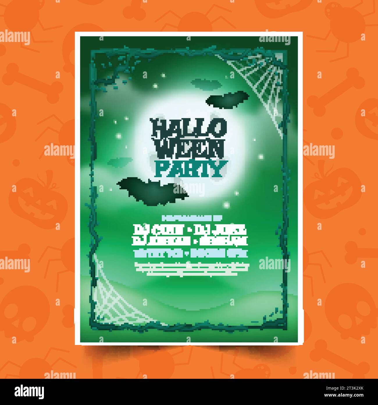 realistic halloween vertical poster template design vector illustration ...