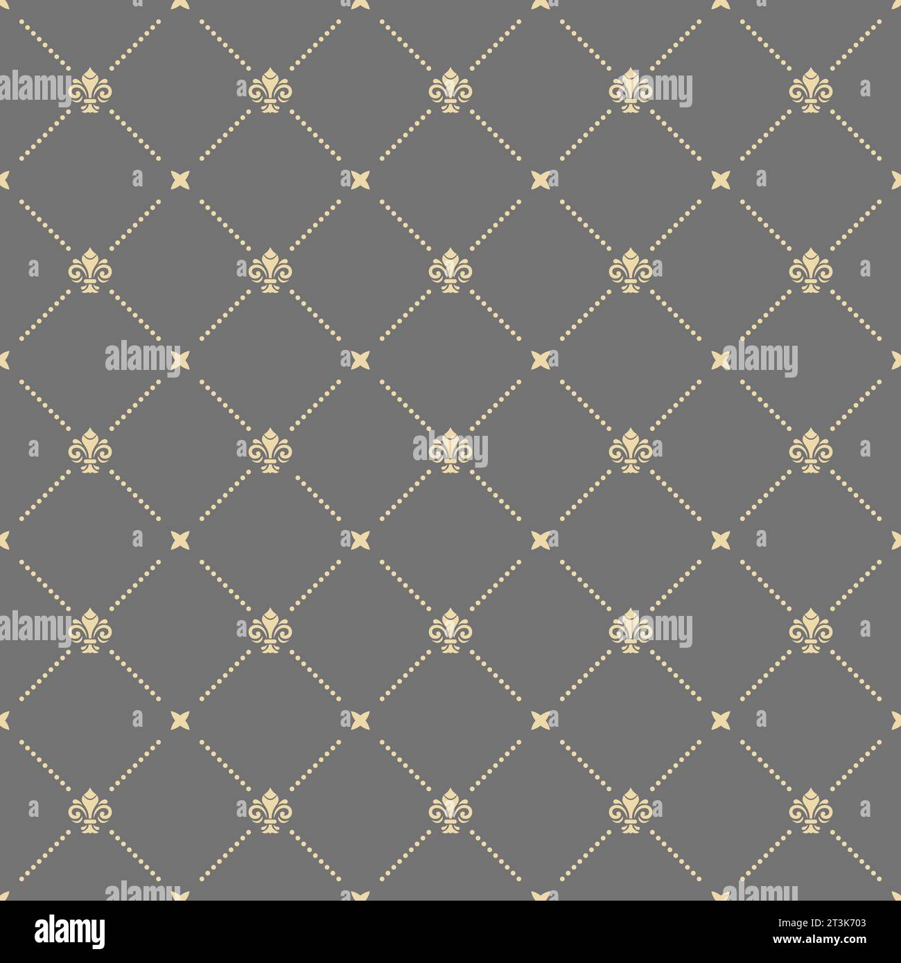 Seamless gray and golden pattern. Modern geometric ornament with royal ...