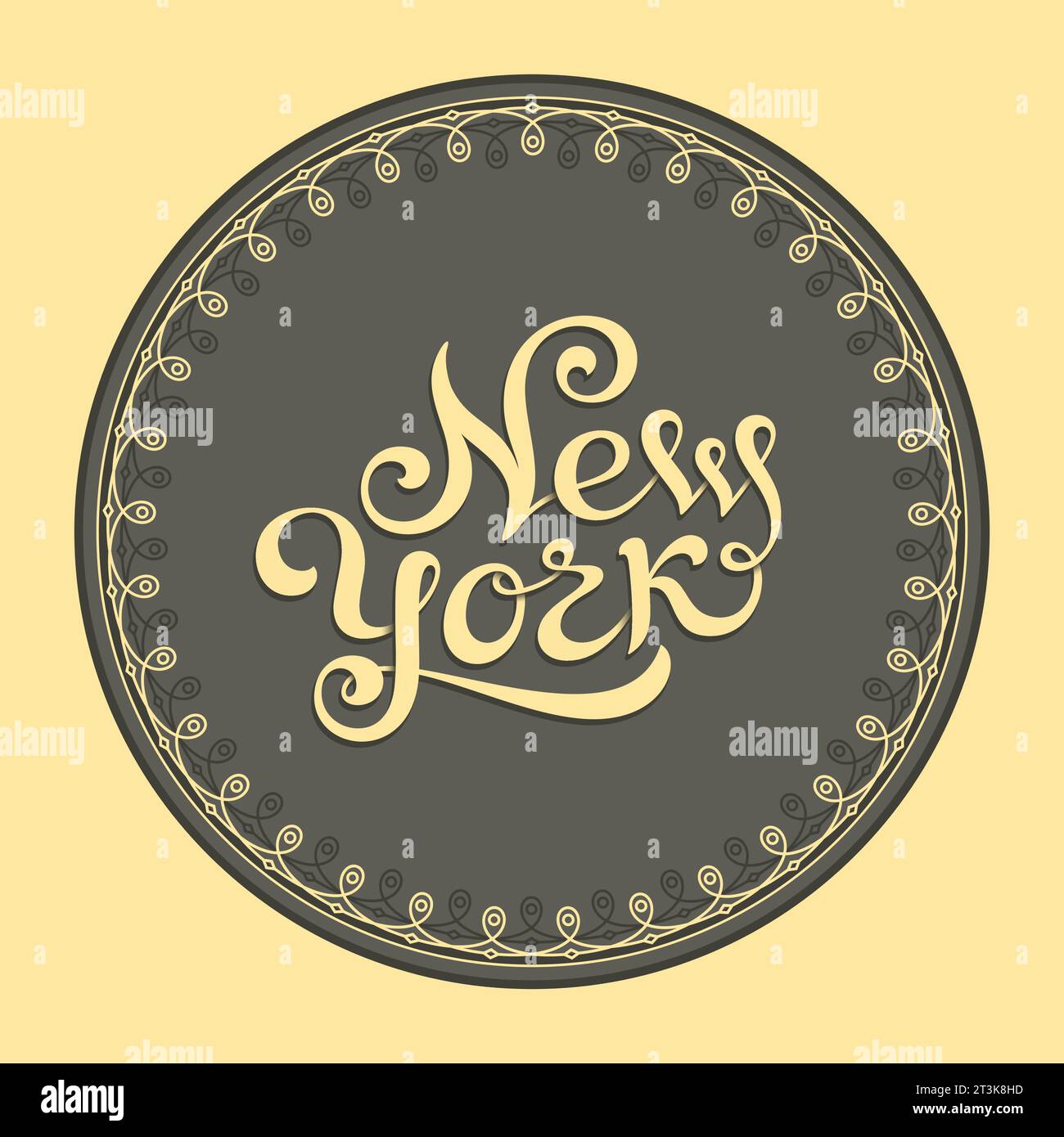 New york hand lettering Royalty Free Vector Image Stock Vector Image ...