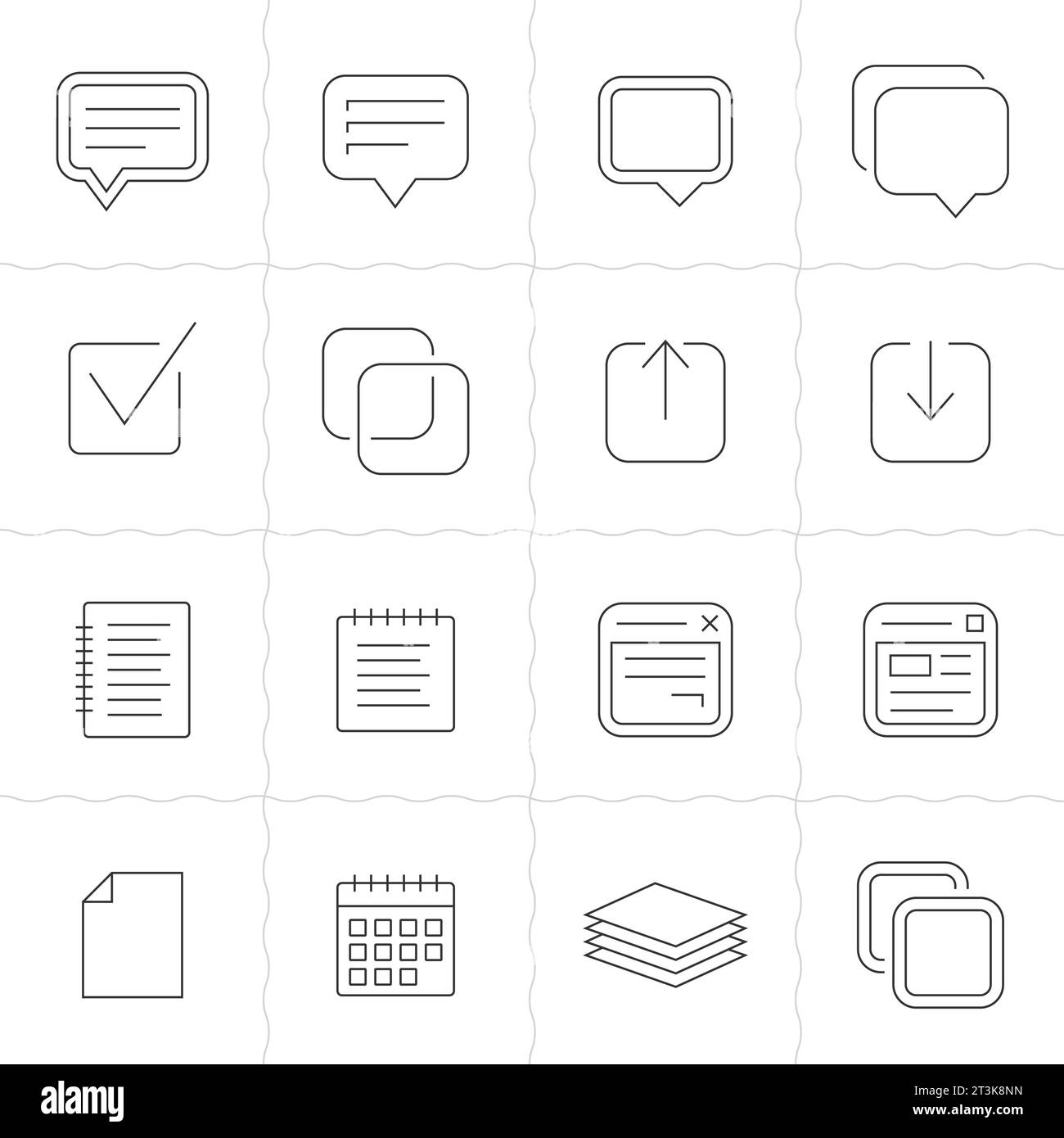 Notes memos and plans icons Royalty Free Vector Image Stock Vector ...