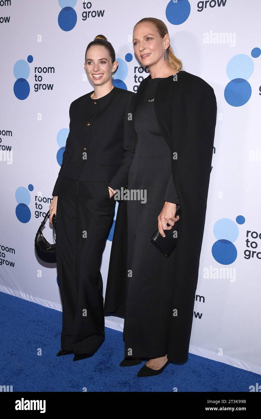 New York, USA. 25th Oct, 2023. (L-R) Maya Hawke and Uma Thurman attend