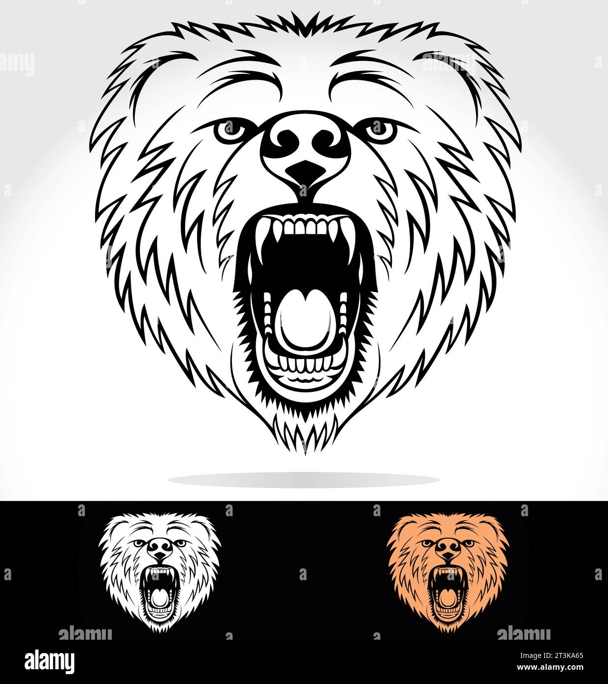 Angry bear face tribal Royalty Free Vector Image Stock Vector Image ...