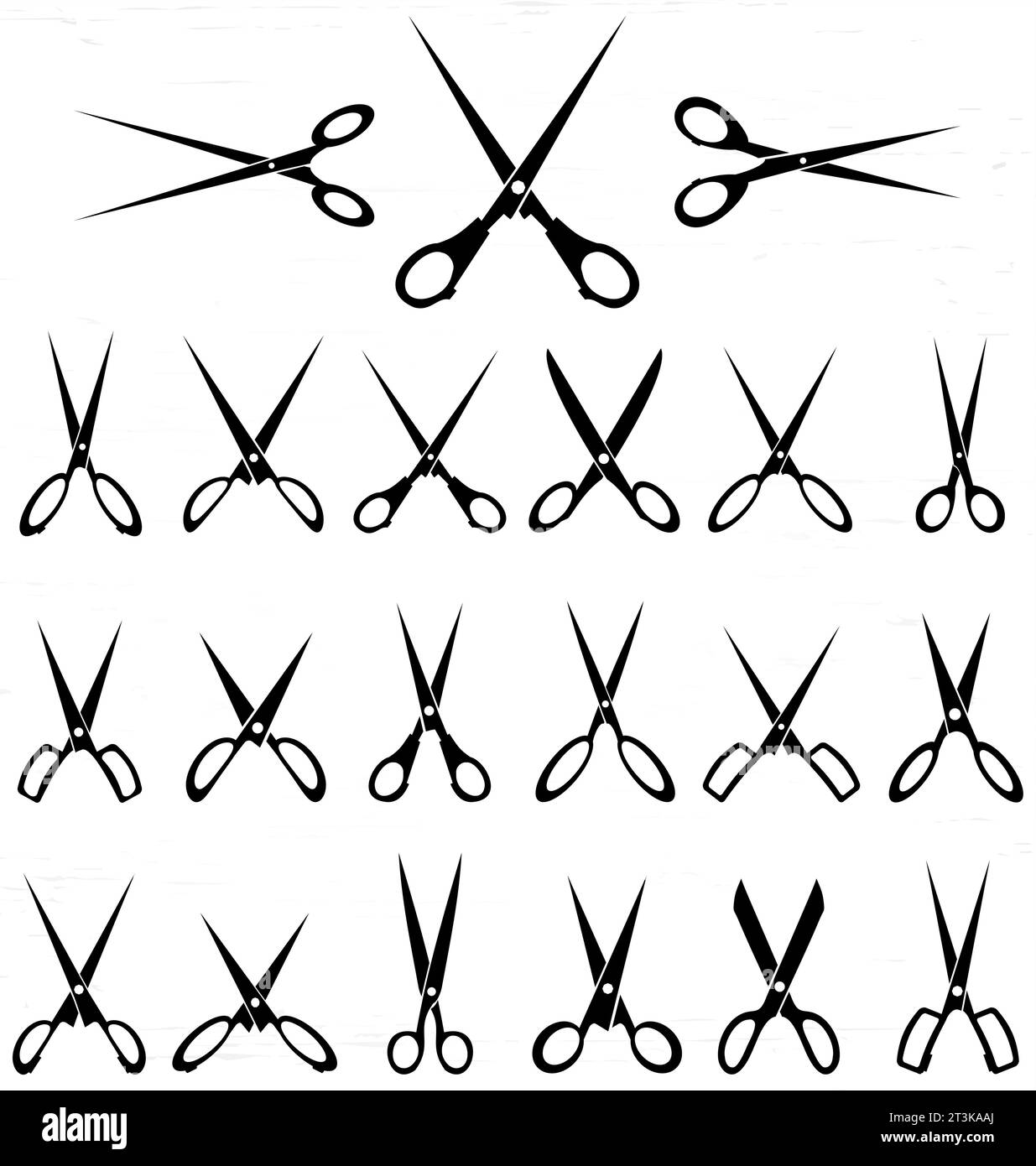 Scissor silhouette set Royalty Free Vector Image Stock Vector Image ...