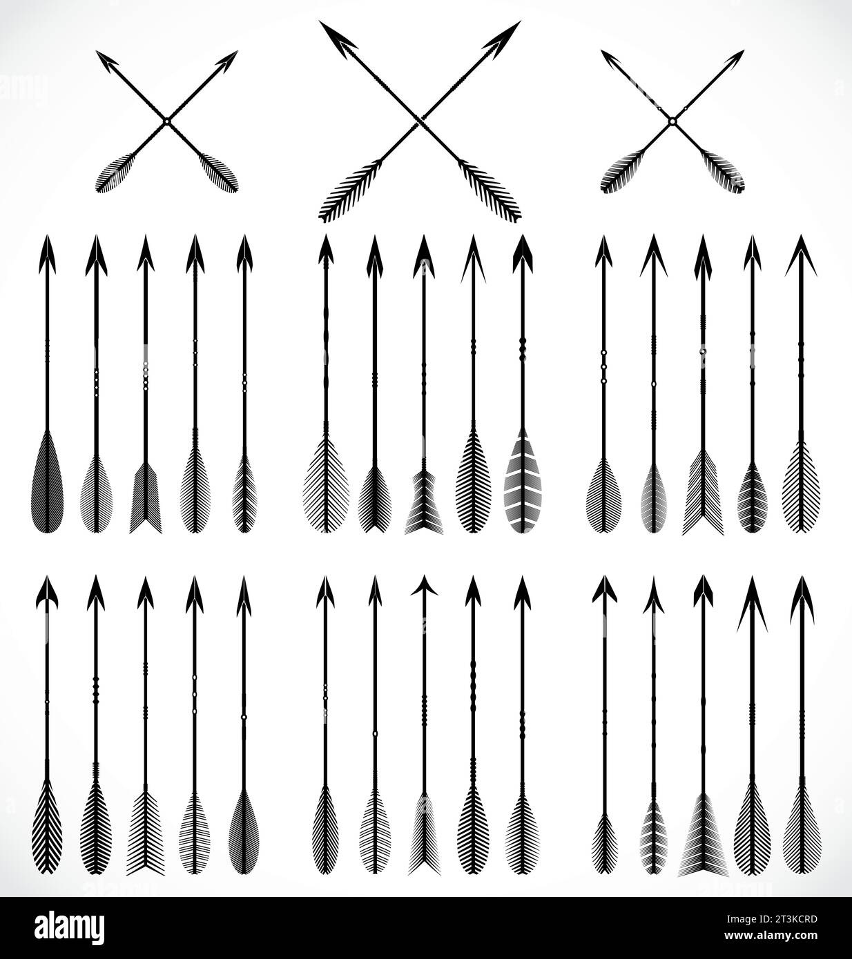 Arrow Clip Art Set In Vector On White Background Stock