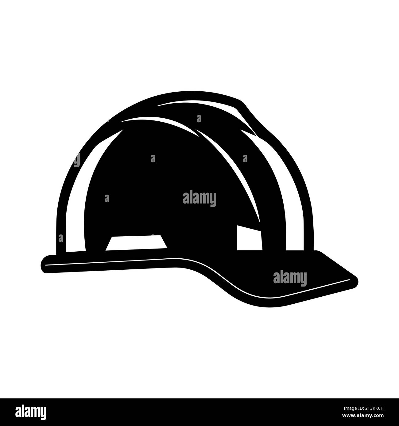 Construction helmet icon in flat style. Construction hard hat icon