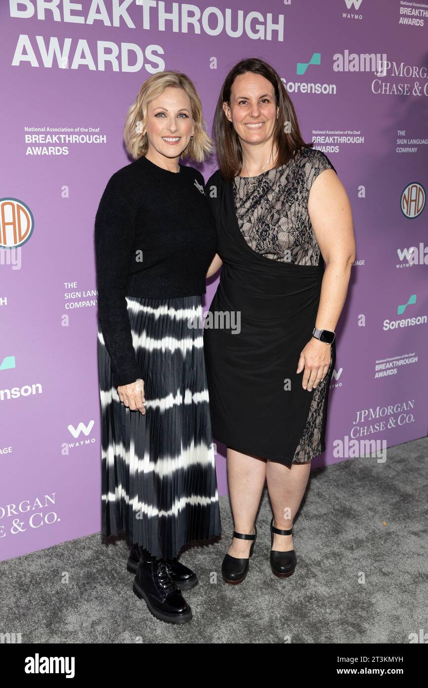 Los Angeles, USA. 25th Oct, 2023. Marlee Matlin and Jenny Buechner