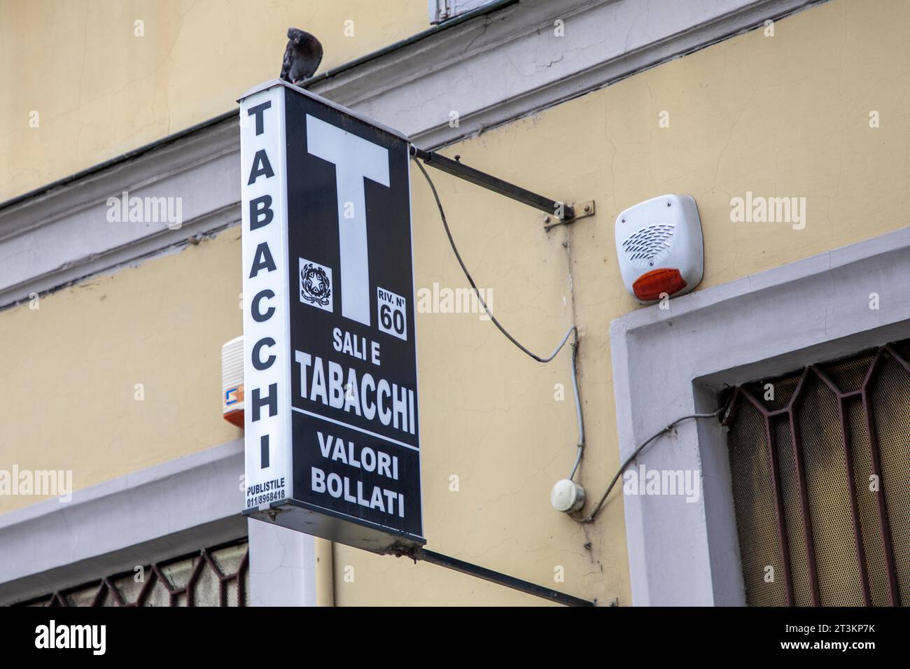 Milan , Italy  - 10 18 2023 : tabacchi italy logo brand and text sign shop tobacco tobacconist store facade retailer products italian Stock Photo