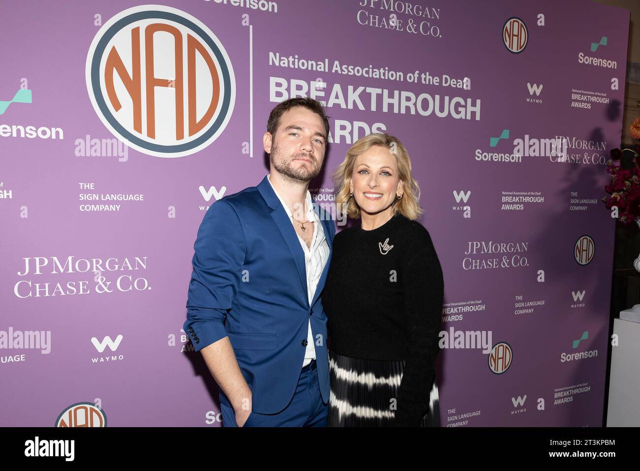 Los Angeles, USA. 25th Oct, 2023. Daniel Durrant and Marlee Matlin