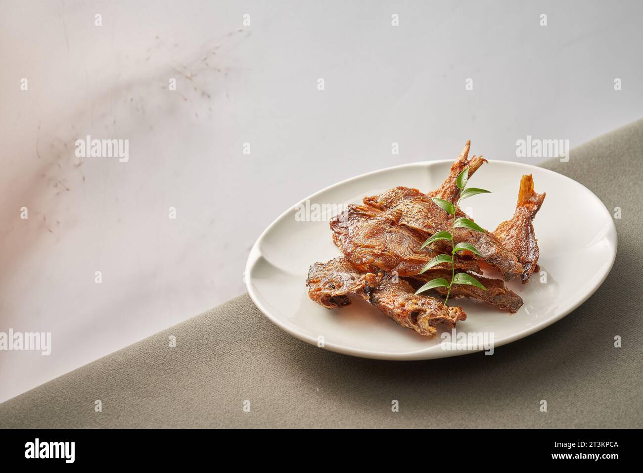 Deep Fried Pomfret Fish ,butterfish Stock Photo Alamy