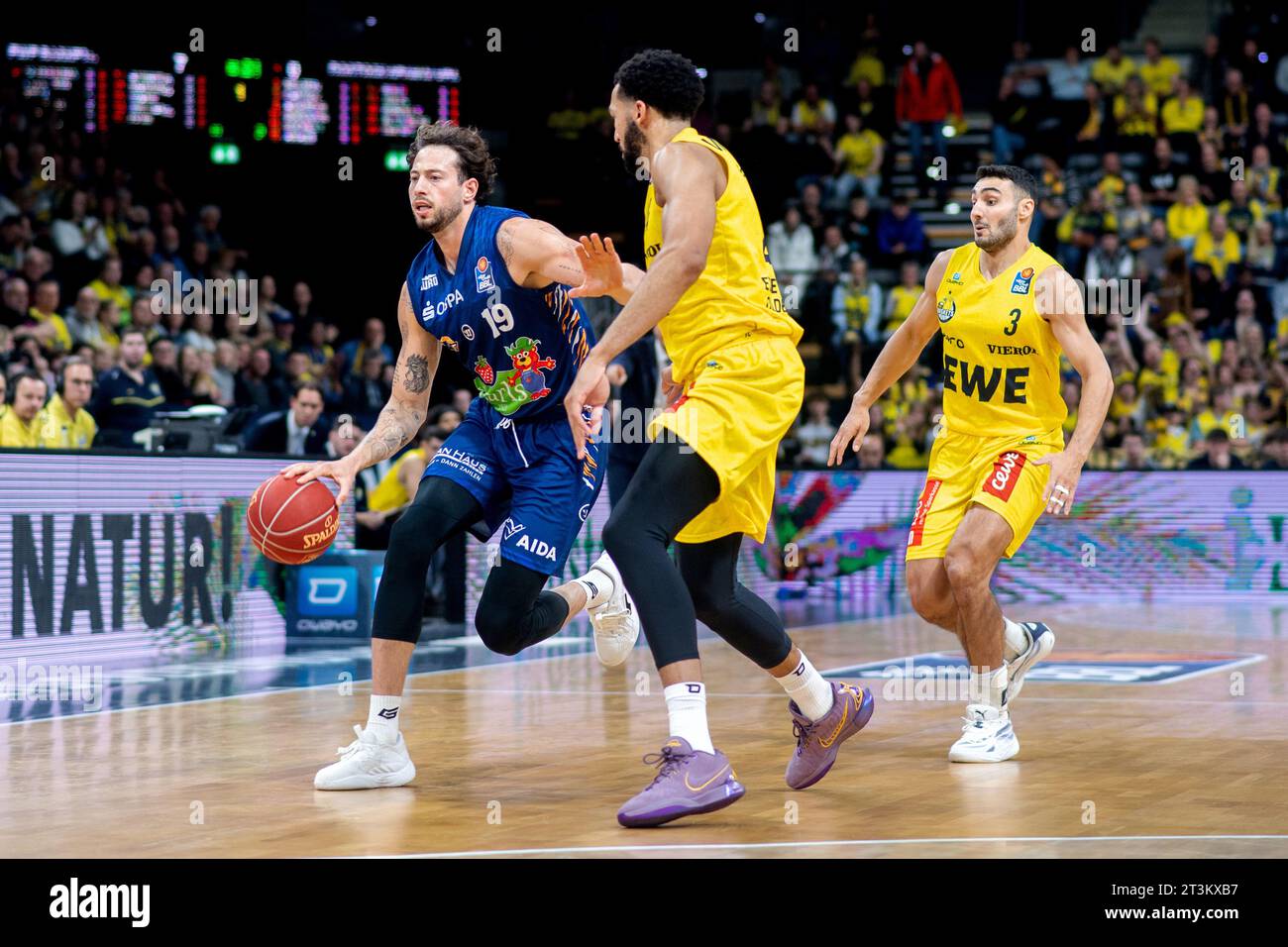 Oldenburg, Germany. 20th Oct, 2023. Basketball Bundesliga, EWE Baskets