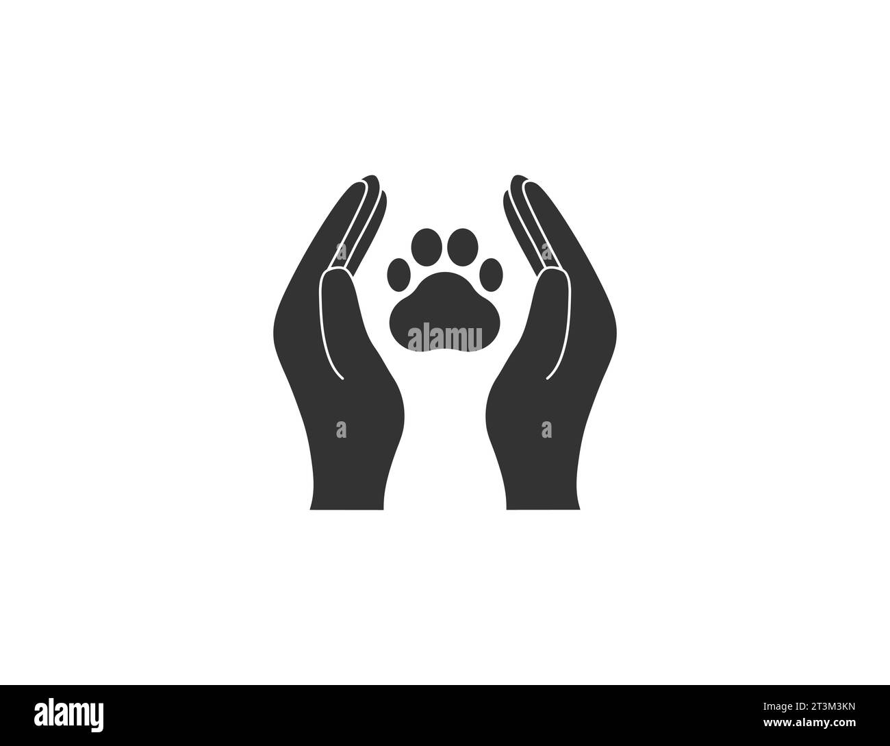 Animal care, charity icon. Vector illustration. Stock Vector
