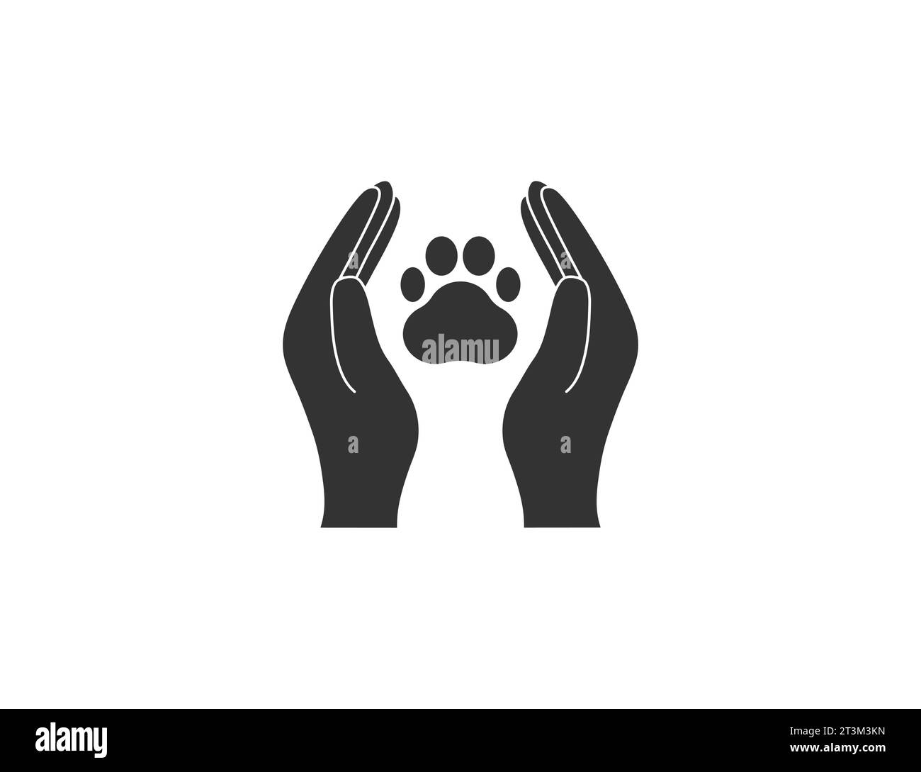 Vector illustration. Animal care charity icon Stock Vector Image & Art