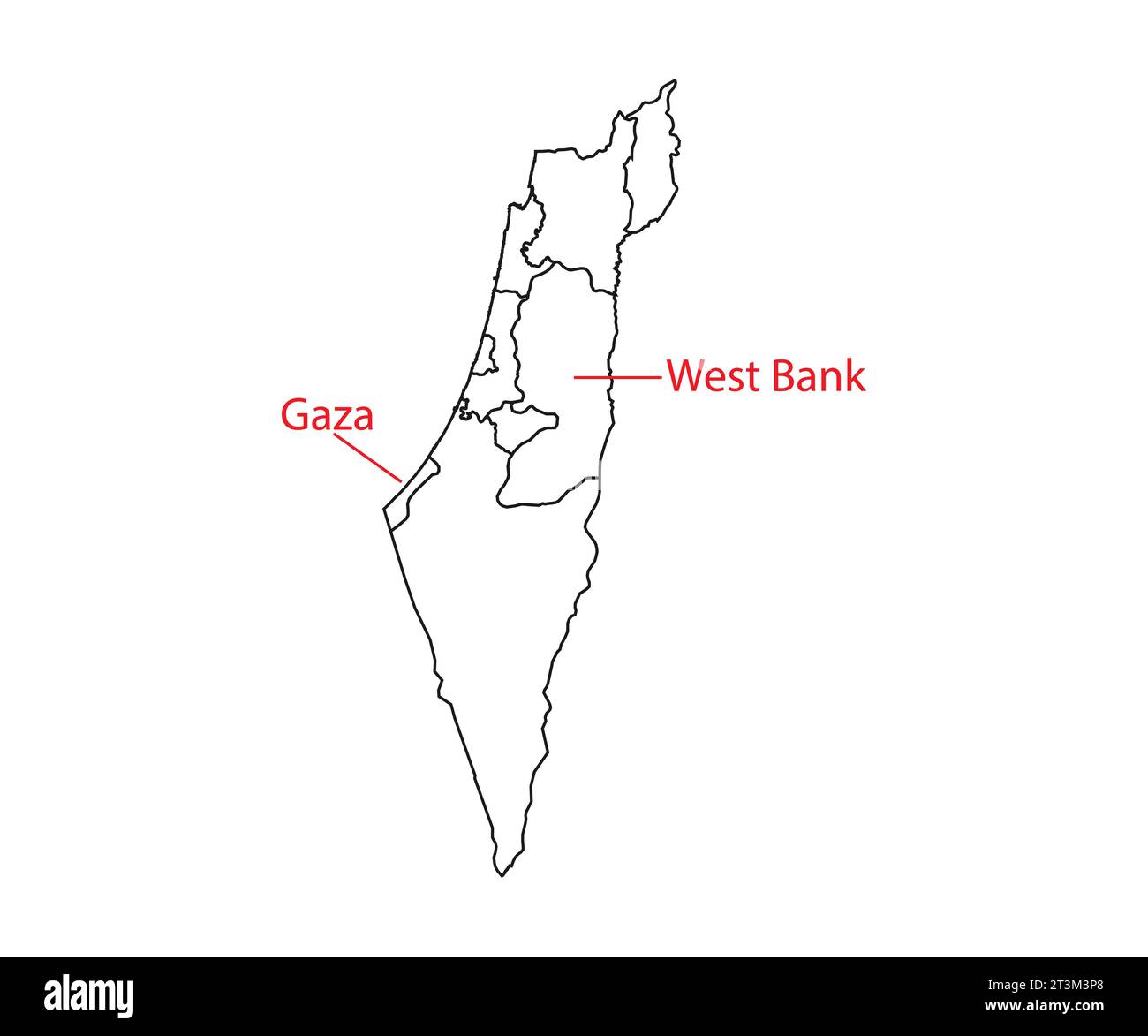 Gaza strip map Cut Out Stock Images & Pictures Alamy