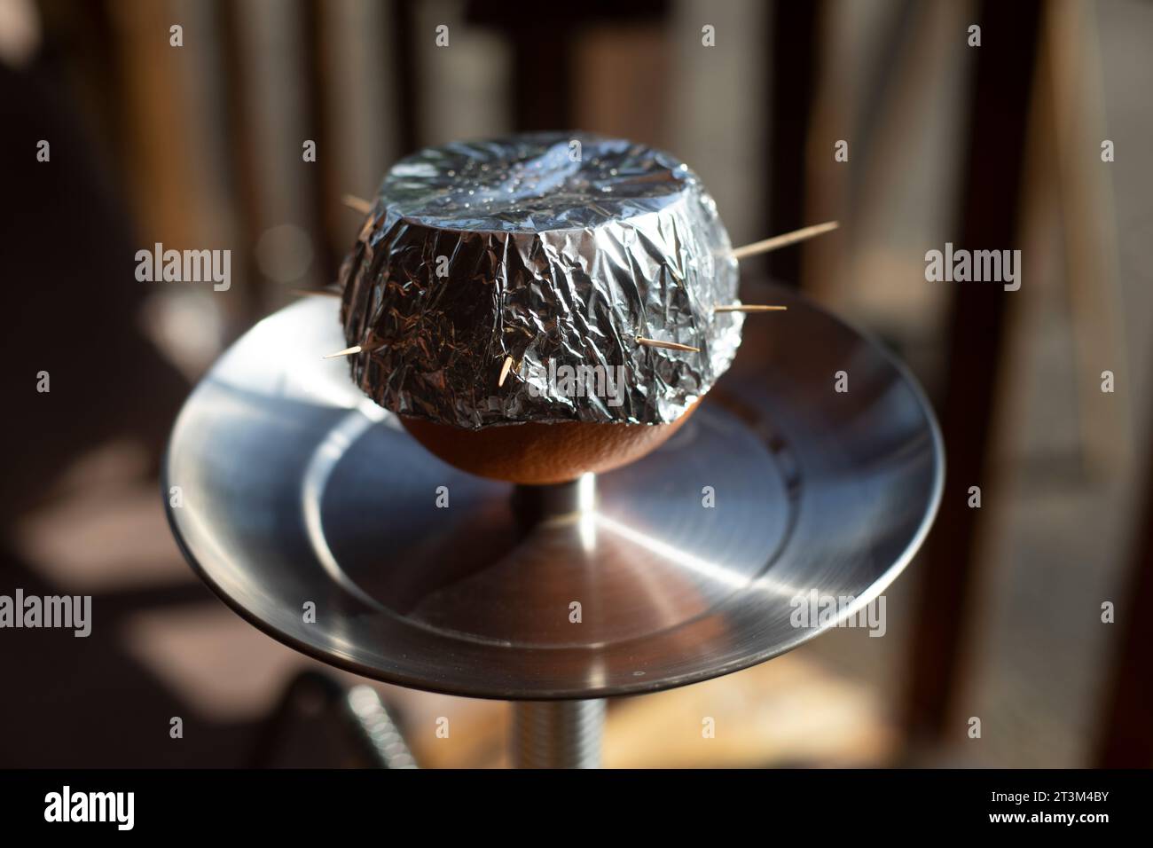 Hookah Details. Steel hookah. Charcoal bowl. Smoking is harmful to