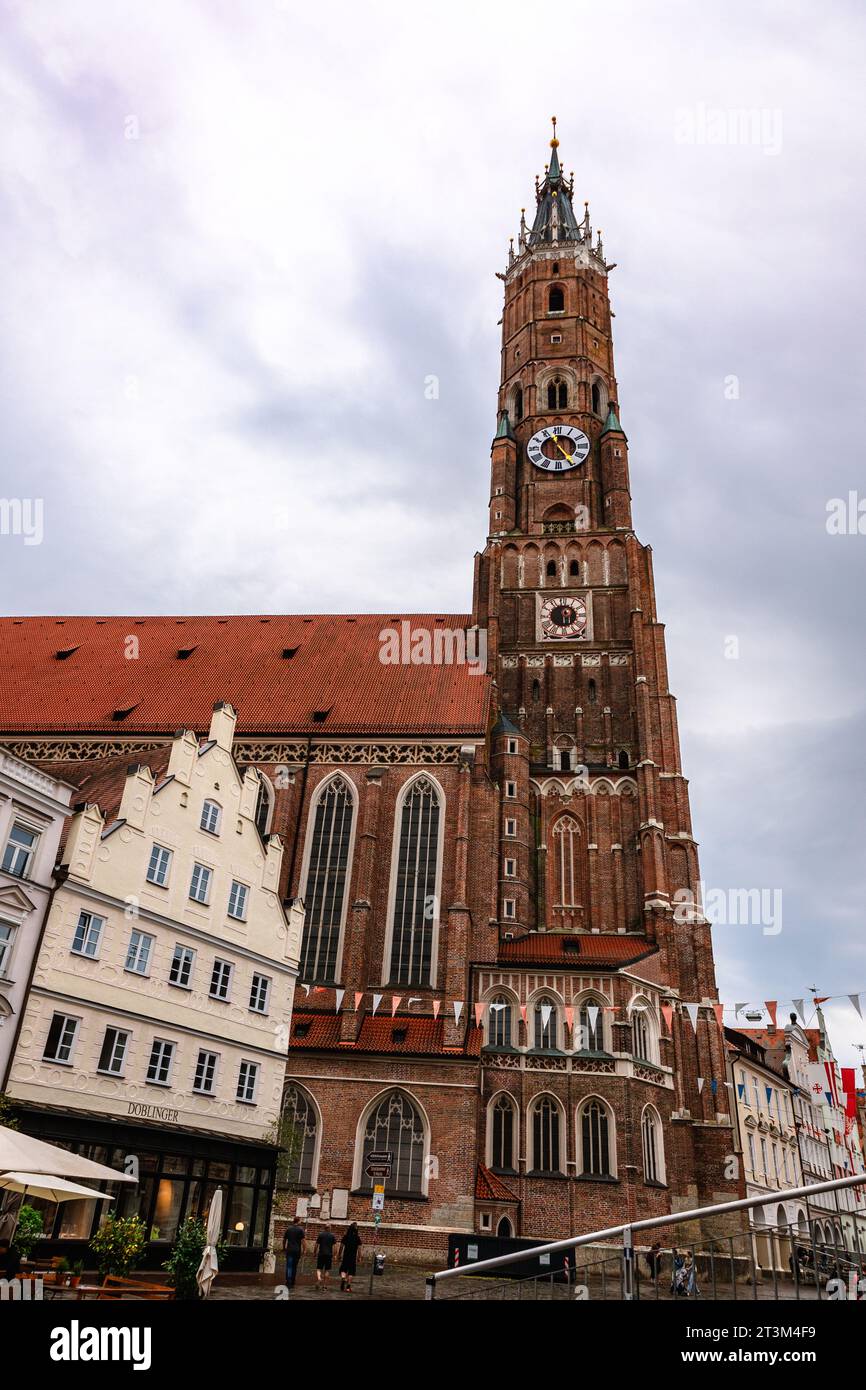 Landshut, Germany July 24, 2023 View of Sankt Martin Kirche