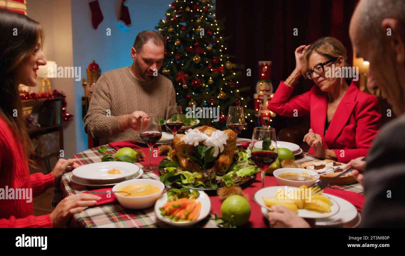 Thanksgiving dinner with the family Stock Photo - Alamy