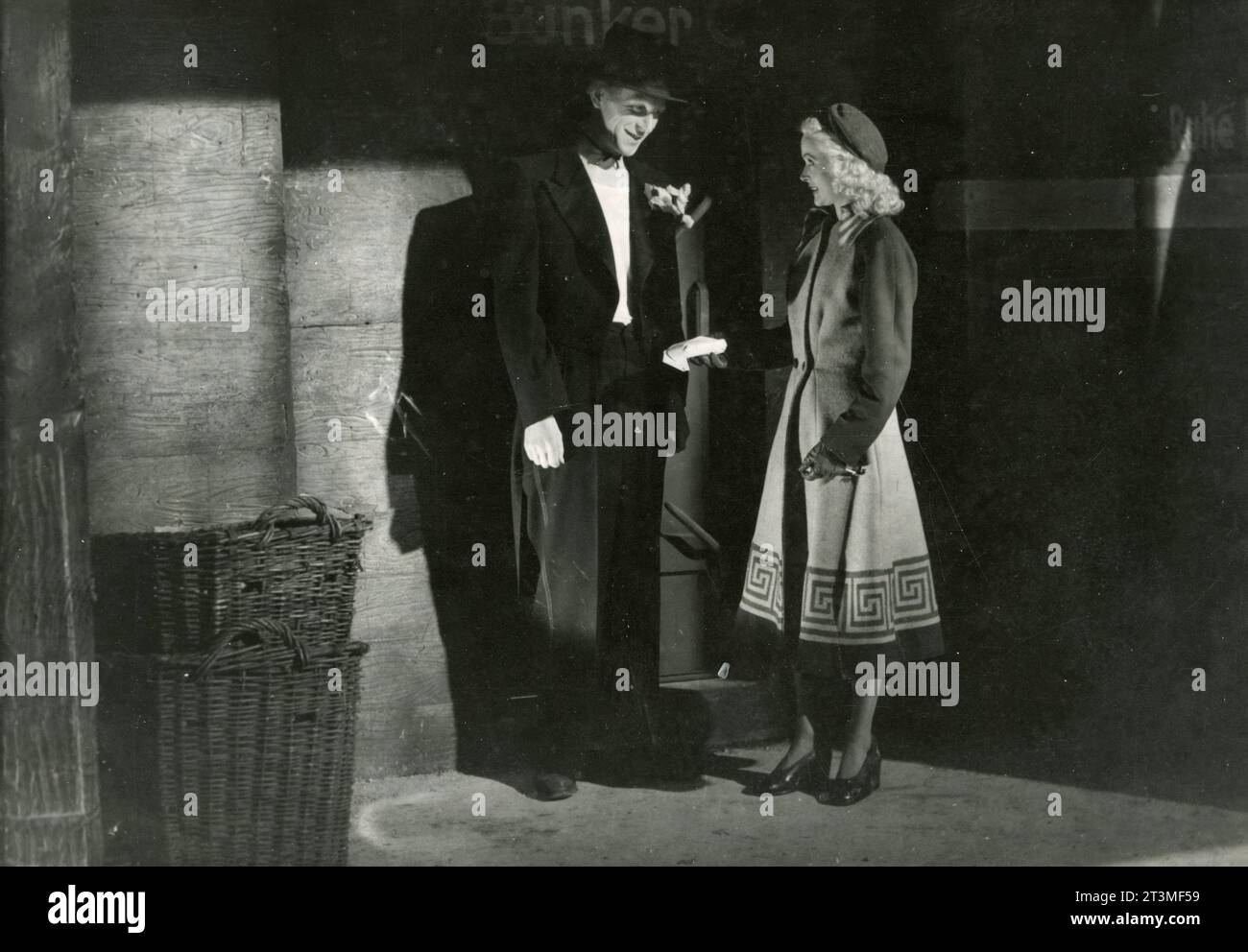 German actors Gert Frobe and Ute Sielisch in the movie The Ballad of Berlin aka The Berliner, Germany 1948 Stock Photo