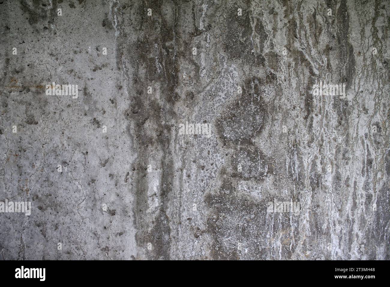 Stained concrete texture close up of wall. Stock Photo