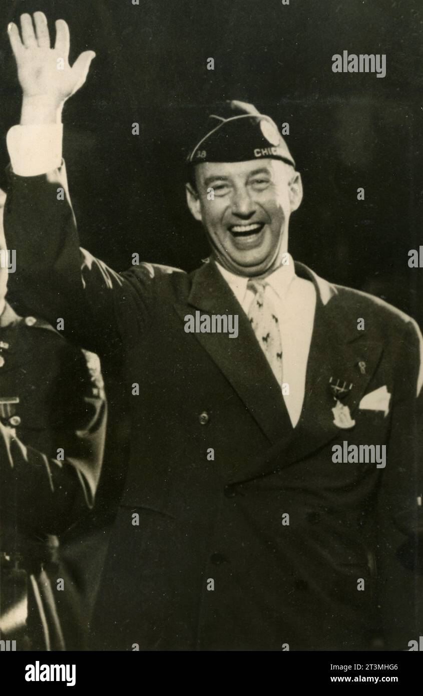 US Governor Adlai Stevenson, democratic candidate to the presidency, USA 1952 Stock Photo
