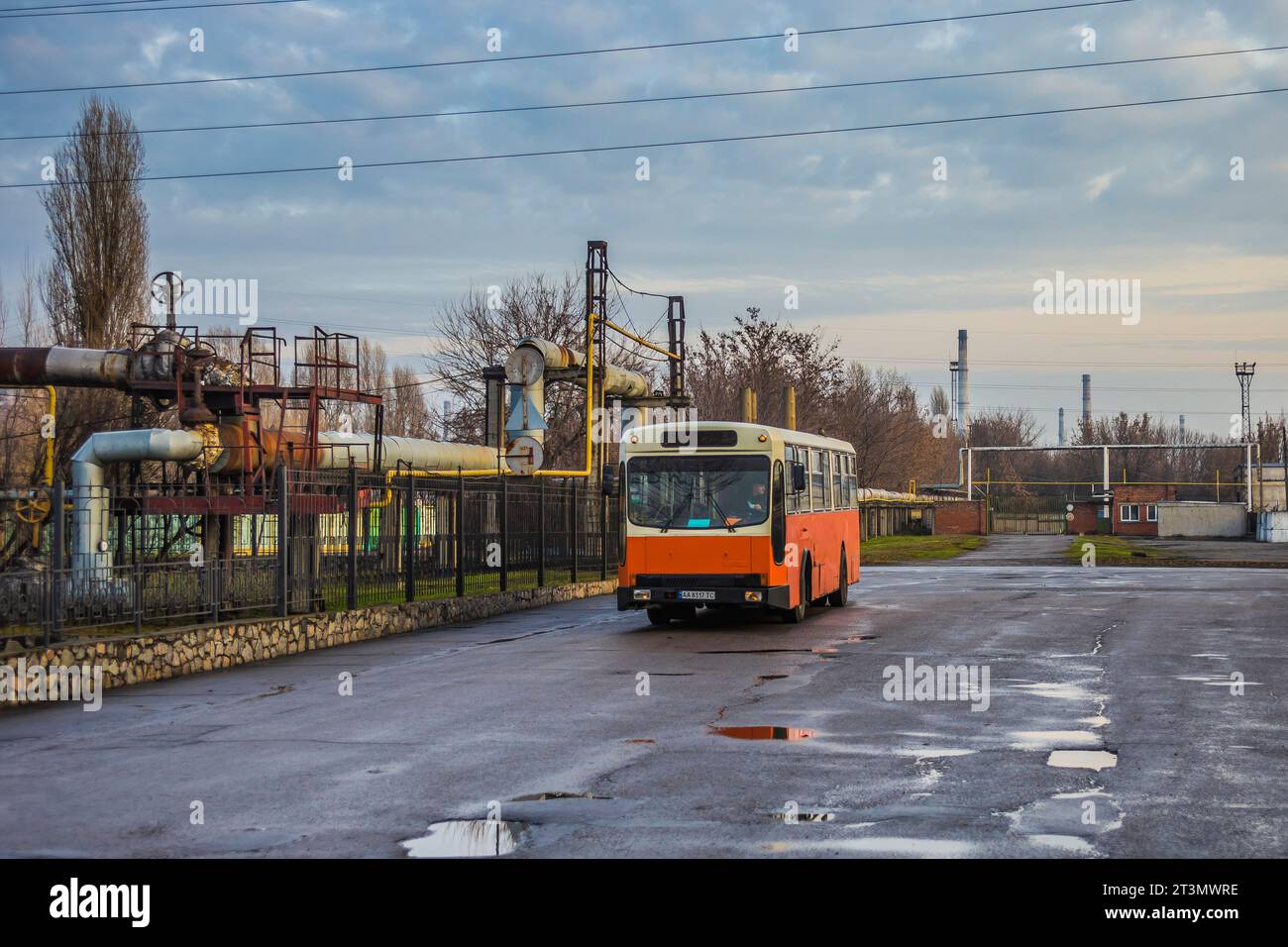 31.12.2020. Ukraine, Kremenchuk. Ikarus Zemun on a short ride especially for me. Stock Photo