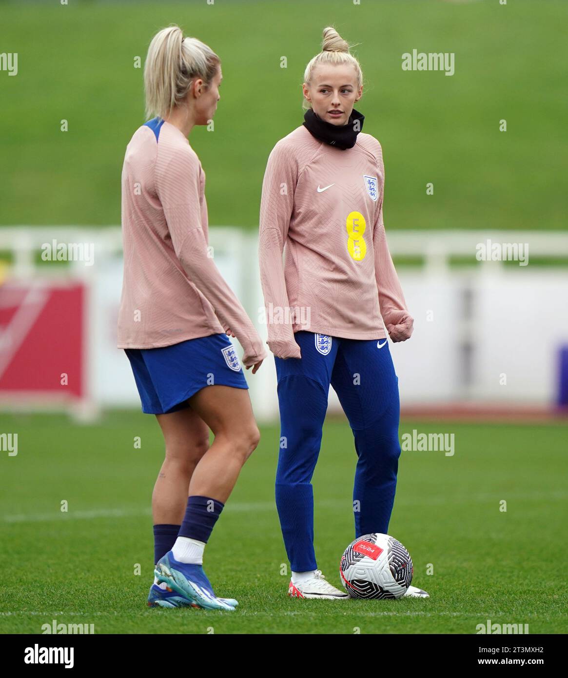 England's Chloe Kelly (right) during a training session at St.