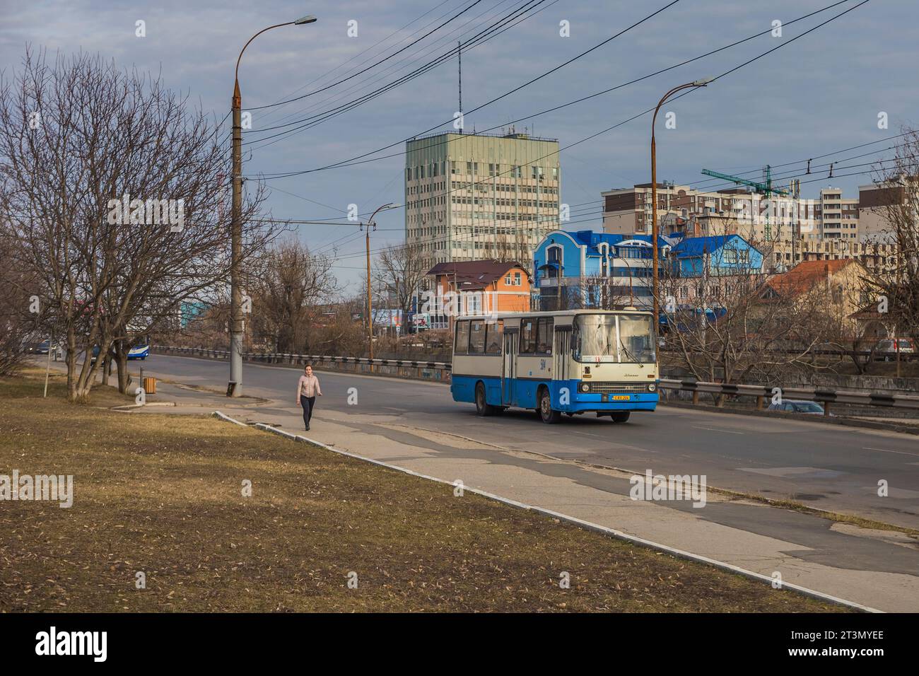 17.02.2020. Moldova, Chisinau. Ikarus 260 on urban route. Stock Photo