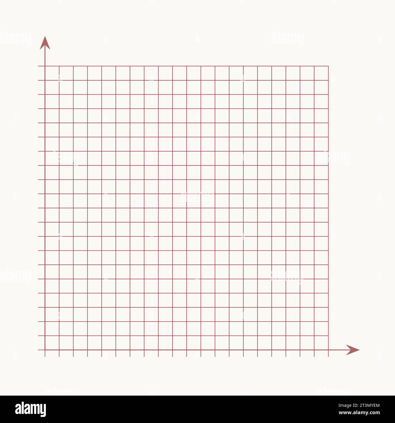 Grid paper. Mathematical graph. Cartesian coordinate system with x-axis ...