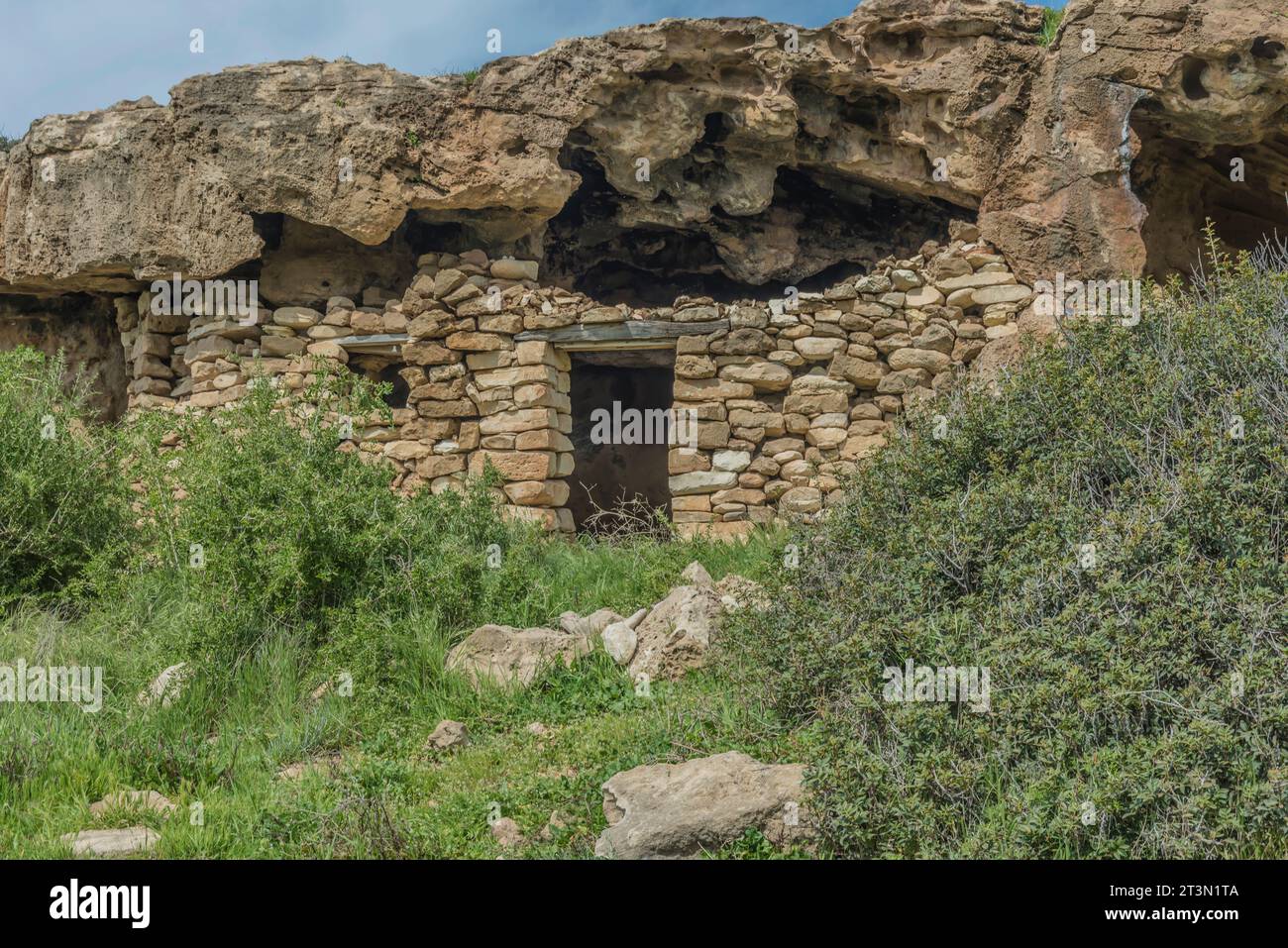 Stone Shelter, on the Akamas Peninsula, Cyprus, Greece Stock Photo