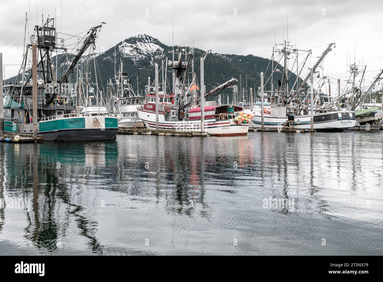 Commercial fishing Boats in the Marina, Petersburg, Alaska Stock Photo Alamy